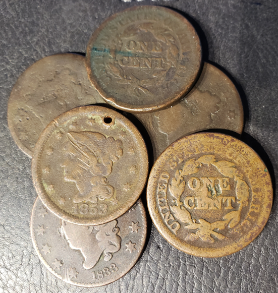1839-1857 Braided Hair Large Cents